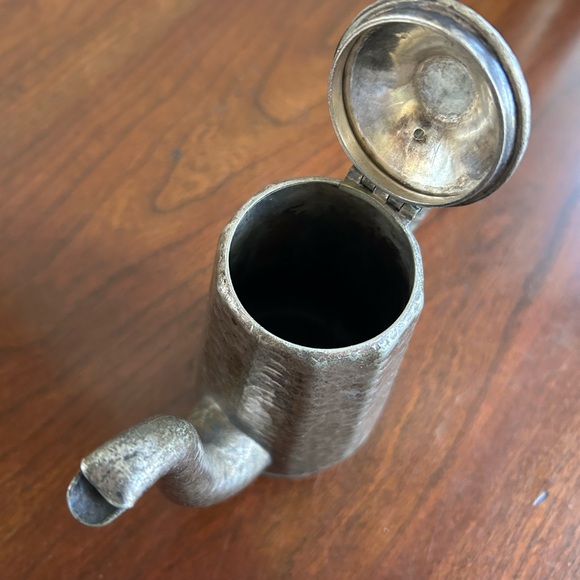 Antique Jos. Heinrich’s New Palm Beach hammered Silver soldered Teapot - Picture 3 of 5